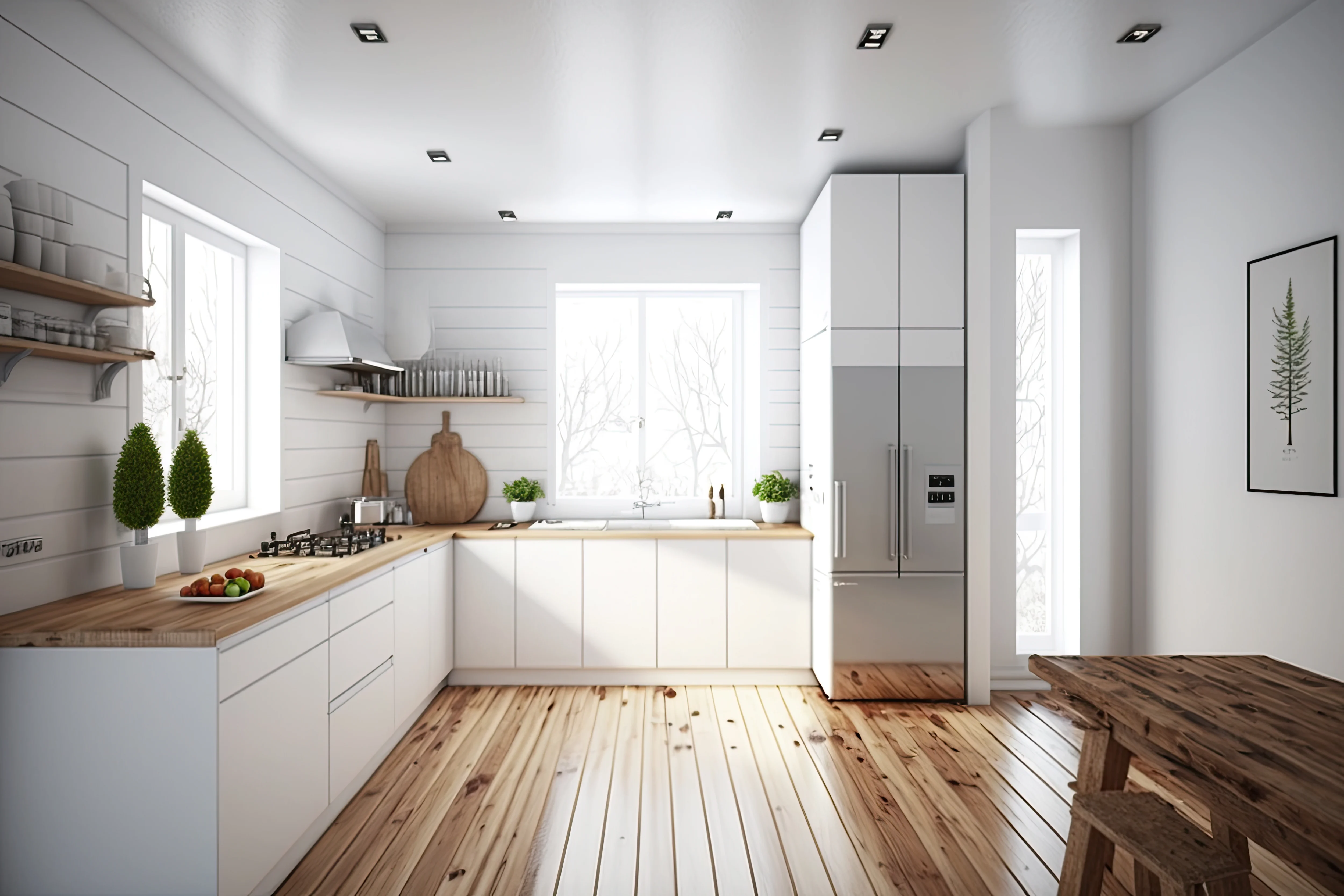 kitchen-with-white-walls-white-cabinets